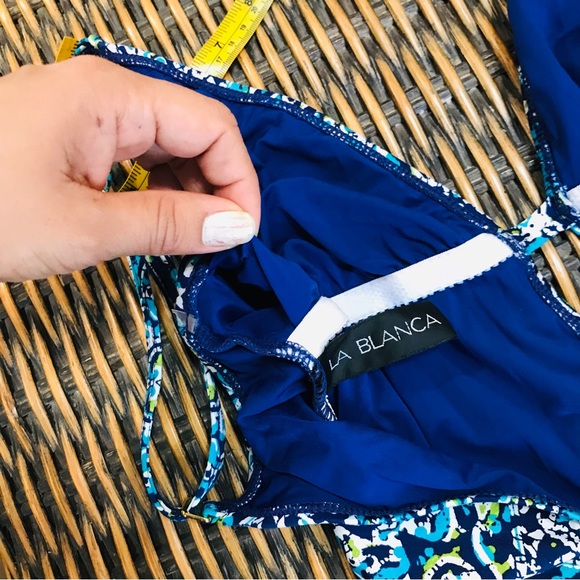 La Blanca Multicolor Geo Print One Piece Swimsuit Tummy Control Sz S - Picture 11 of 14